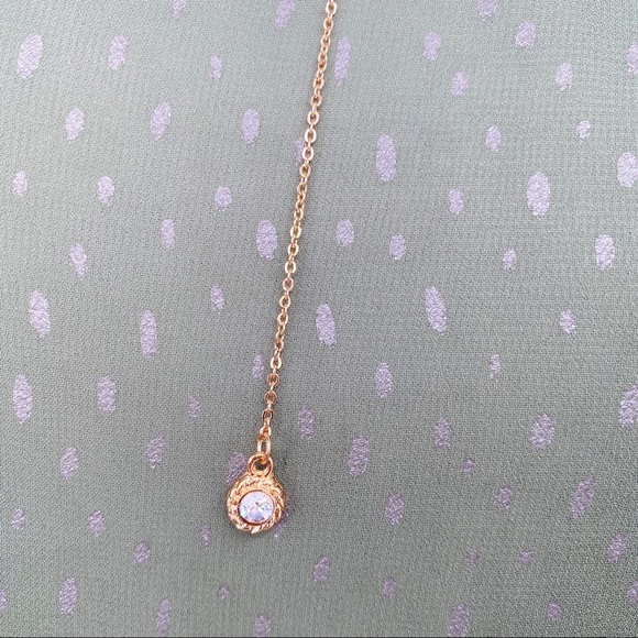 Leia Braids Bezel Crystal Gold Tone Layer Necklace - Picture 4 of 6